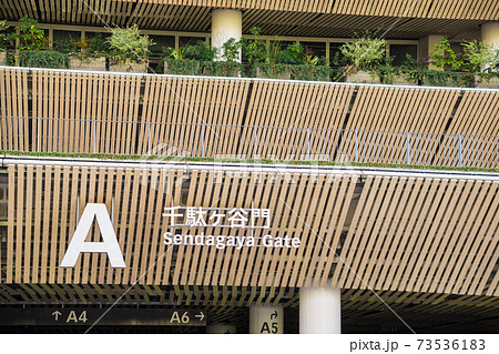 【オリンピック開会前の新国立競技場Aゲート千駄ヶ谷門】 73536183