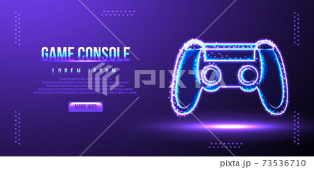 game pad, console, online game, low poly. vector illustration game pad, console, online game, low poly. vector illustration 73536710