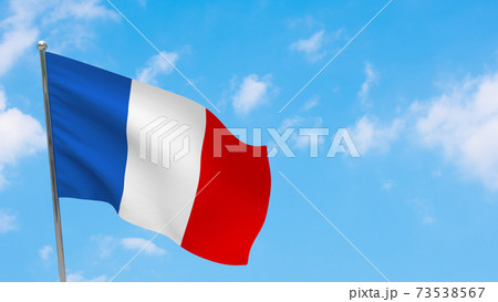 France flag on pole 73538567
