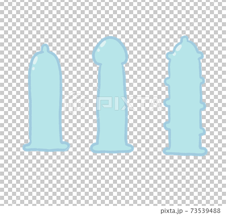 コンドームのイラストセット コンドームのイラストセット 73539488