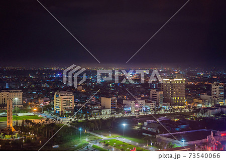 The architecture shimmering under the night-lit city makes the city more vibrant in Da Nang, Vietnam The architecture shimmering under the night-lit city makes the city more vibrant in Da Nang, Vietnam 73540066