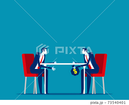 Partner handing money under the table. Business corruption concept 73540401