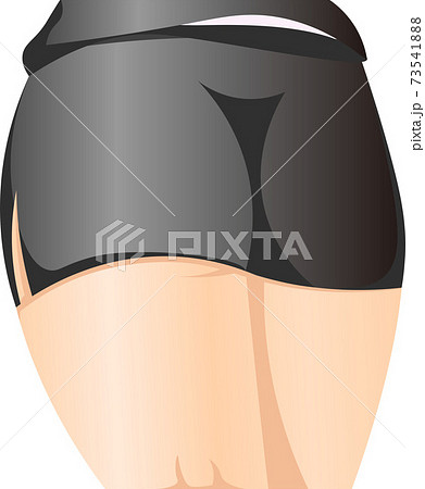 女性　ヒップ　ОL　制服　キャリアウーマン　スリット　グラデーション　　イラスト 73541888