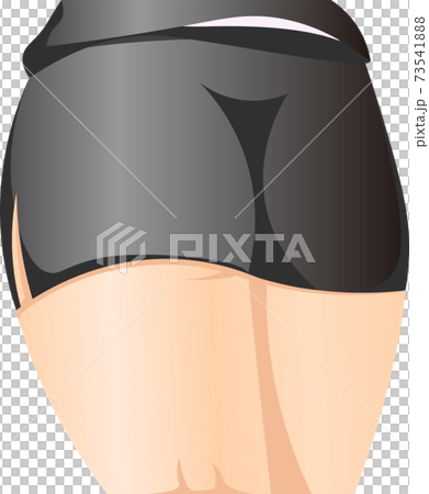 女性　ヒップ　ОL　制服　キャリアウーマン　スリット　グラデーション　　イラスト 73541888