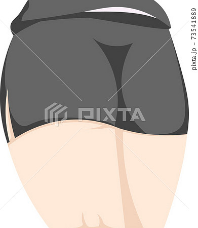女性　ヒップ　ОL　制服　キャリアウーマン　スリット　イラスト 73541889