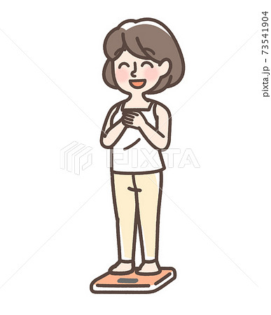 体重を気にする女性 73541904