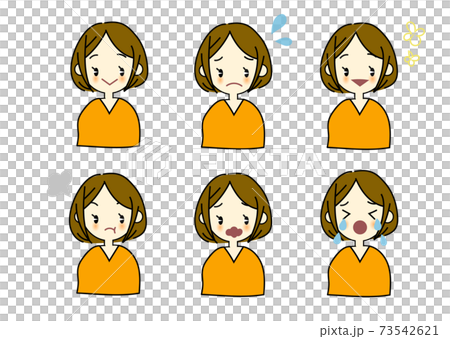 Female facial expression set B Female facial expression set B 73542621