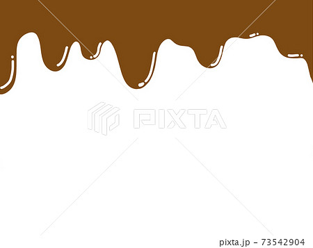 上部に溶けてるチョコレートの背景のイラスト素材