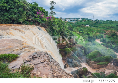 Majestic landscape of Elephant waterfall in summer at Lam Dong Province, Dalat, Vietnam 73544275