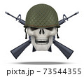 Skull with rifles USA label 73544355