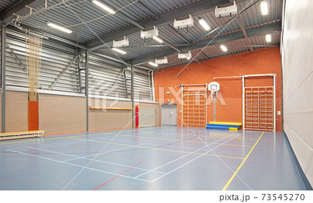 Interior of a large school gym hall Interior of a large school gym hall 73545270