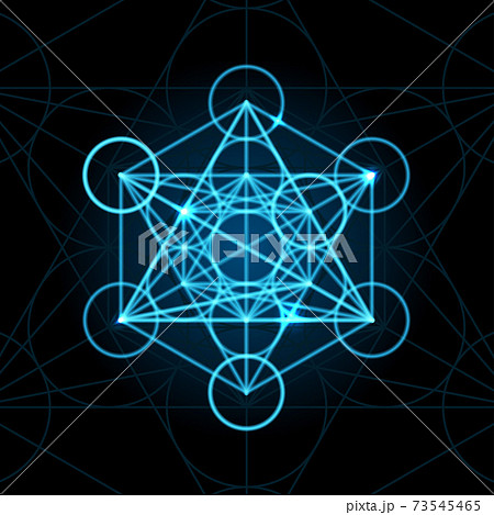 Hexagon blue outline shine background 73545465
