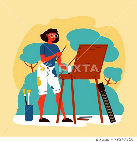 Outdoor Painting Artist Composition Outdoor Painting Artist Composition 73547510