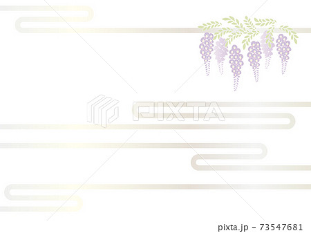 藤の花の切り絵風デザイン 背景素材 イラスト ベクターのイラスト素材