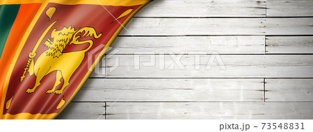 Sri Lanka flag on old white wall banner Sri Lanka flag on old white wall banner 73548831