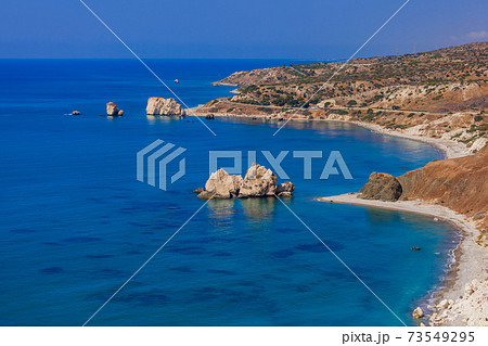 Aphrodite rock in Paphos Cyprus 73549295