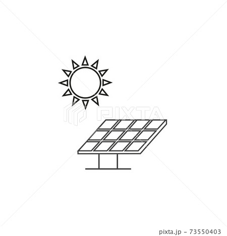 Solar panel icon. Vector illustration, flat design Solar panel icon. Vector illustration, flat design 73550403