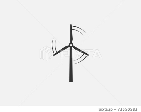 Wind energy, wind turbine icon. Vector illustration, flat design. 73550583