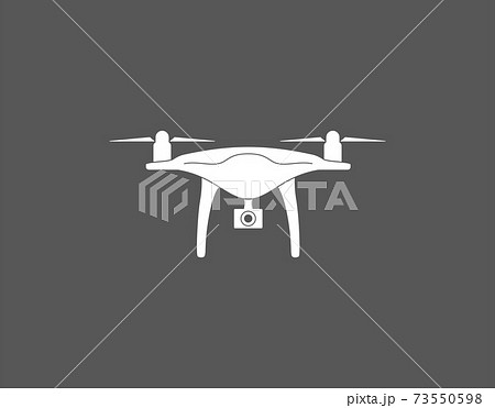 Drone, quadcopter icon. Vector illustration, flat design. Drone, quadcopter icon. Vector illustration, flat design. 73550598