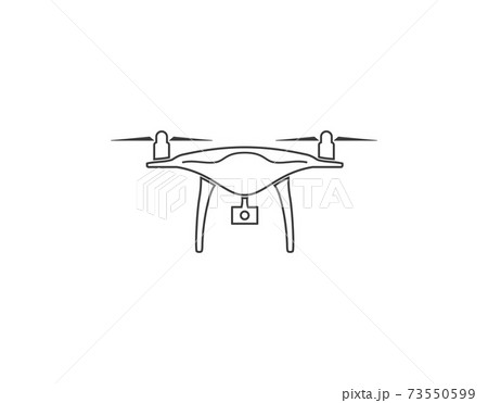 Drone, quadcopter icon. Vector illustration, flat design. 73550599