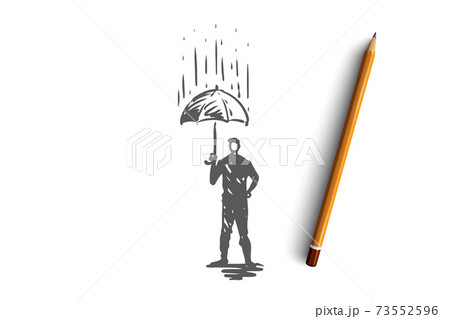 Reliability, safety, protect, safe, secure concept. Hand drawn isolated vector. 73552596