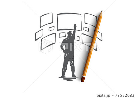 Interface, design, page, screen, layout concept. Hand drawn isolated vector. 73552632