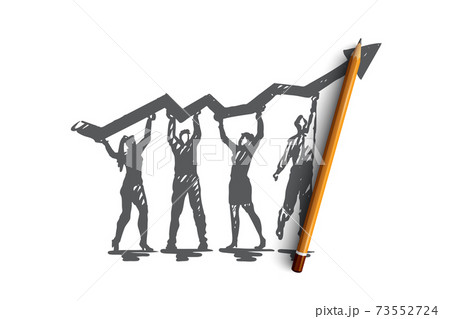 Analysis, graph, line, search, growth concept. Hand drawn isolated vector. Analysis, graph, line, search, growth concept. Hand drawn isolated vector. 73552724