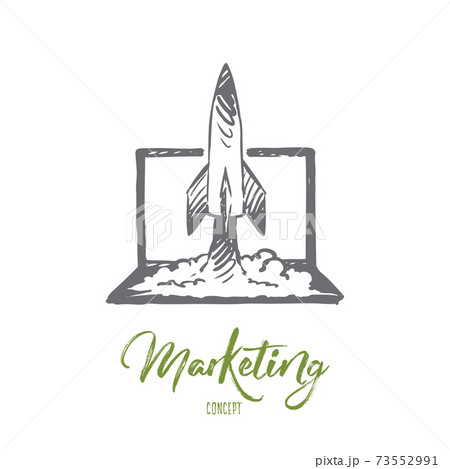Marketing, media, business, social, advertising concept. Hand drawn isolated vector. Marketing, media, business, social, advertising concept. Hand drawn isolated vector. 73552991