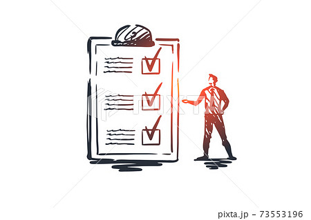 Questionnaire, form, test, checklist, survey concept. Hand drawn isolated vector. Questionnaire, form, test, checklist, survey concept. Hand drawn isolated vector. 73553196