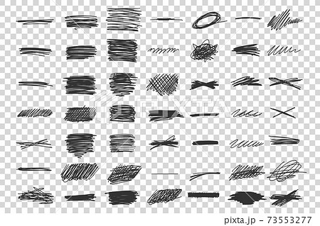 Scribble doodle set 73553277