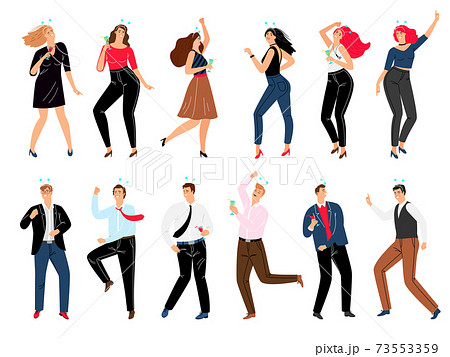 People on corporate party set People on corporate party set 73553359
