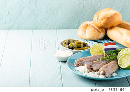 Traditional dutch food herring fish Traditional dutch food herring fish 73554644