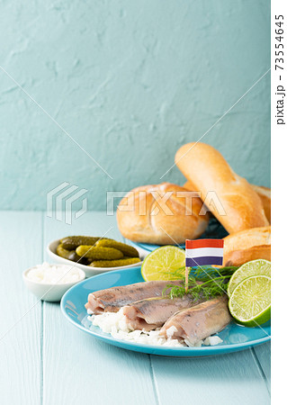 Traditional dutch food herring fish Traditional dutch food herring fish 73554645