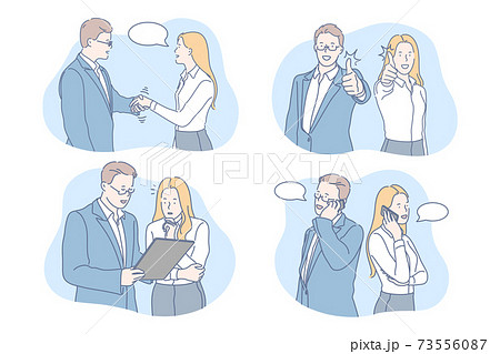 Business, communication, coworking set concept Business, communication, coworking set concept 73556087