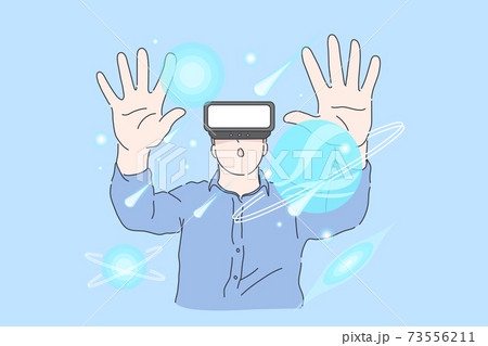 Virtual reality, AI, Business Future concept. 73556211