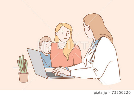 Visiting pediatrician concept 73556220