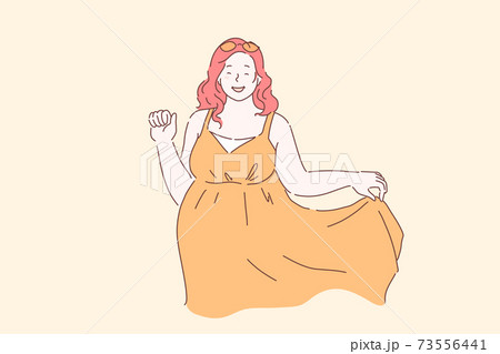 Plus size, plumper, XXL model. 73556441