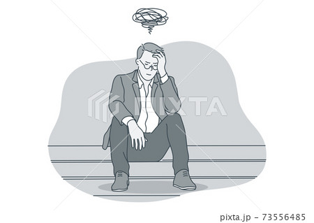 Sadness, mental depression, bad news concept 73556485