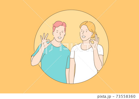 Ok sign, approval concept 73558360