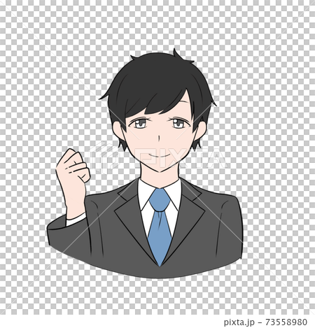 穿著灰色西裝的商人膽量姿勢 穿著灰色西裝的商人膽量姿勢 73558980