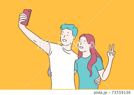 Youth lifestyle, blogging and teenage social activity concept 73559136