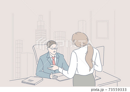 Business, management, leadership, dismissing concept. 73559333