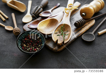 Wooden cutlery kitchen ware Wooden cutlery kitchen ware 73559386