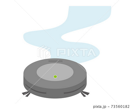 ロボット掃除機のベクターイラスト 家電 のイラスト素材