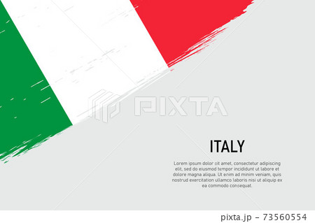 Grunge styled brush stroke background with flag of Italy Grunge styled brush stroke background with flag of Italy 73560554