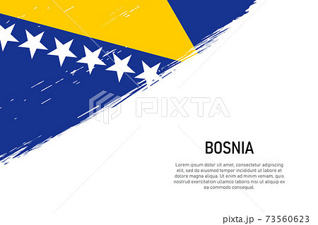 Grunge styled brush stroke background with flag of Bosnia Grunge styled brush stroke background with flag of Bosnia 73560623