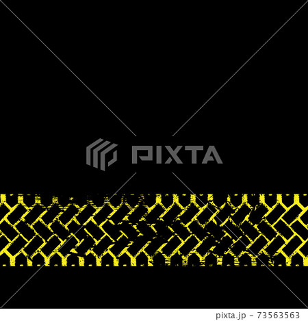 Grunge yellow tire track background 73563563