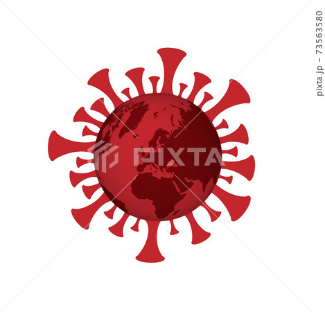 Coronavirus sign world map Coronavirus sign world map 73563580