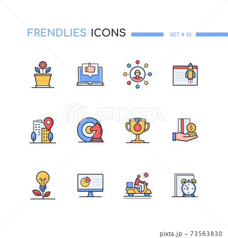 Office - modern line design style icons set Office - modern line design style icons set 73563830