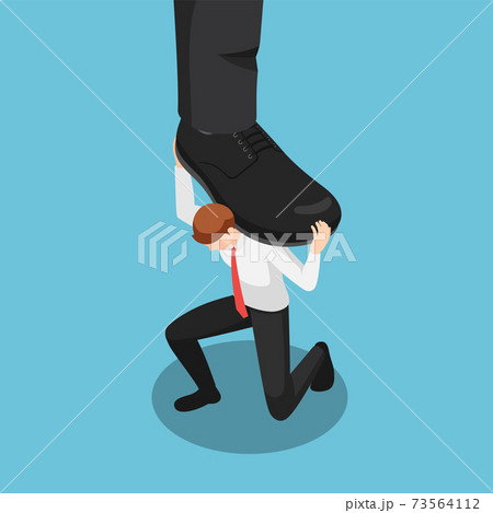 Isometric Businessman Carrying Stomping Foot Isometric Businessman Carrying Stomping Foot 73564112